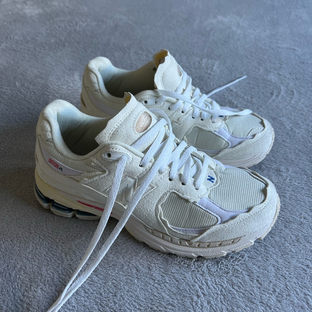 New Balance Cream and White Sneakers